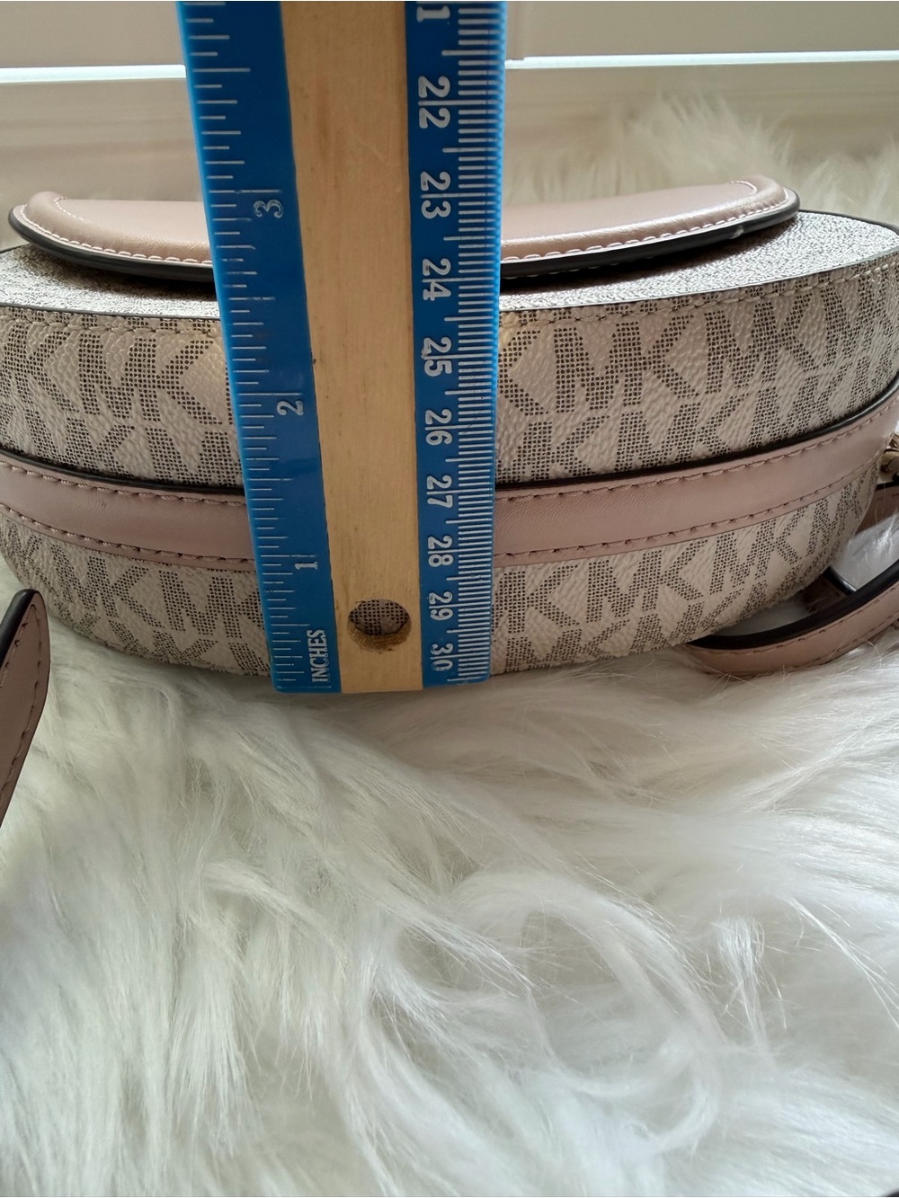 Michael Kors Blush Pink Logo Crescent Crossbody - Picture 5 of 6